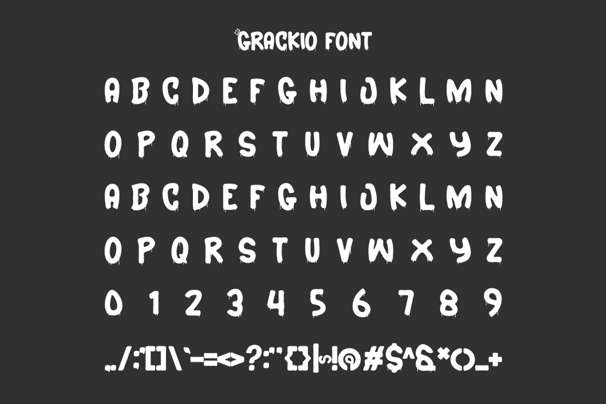 Grackio - Graffiti Font, a Handwritten Font by Iqsiart Studio (Photo 3 of 7)