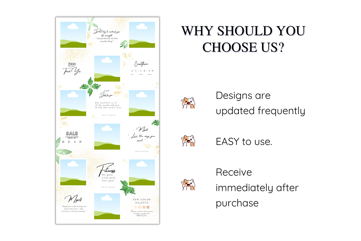 Instagram Template Grid, a Social Media Template by Meoww_Design (Photo 5 of 6)