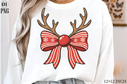 Christmas Reindeer Bow Png,Coquette, an Illustration by Libby Wishes (Thumbnail 1 of 6)