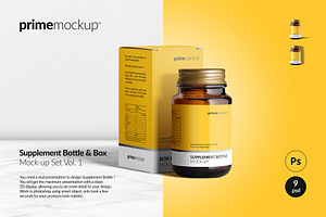 Supplement Bottle Mockup Set Vol. 1