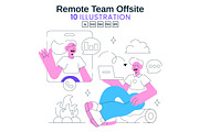 10 Remote Team Offsite Illustration, a Person Illustration by denayunebgt (Thumbnail 1 of 4)