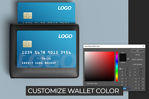 Credit Card Mockup With Wallet