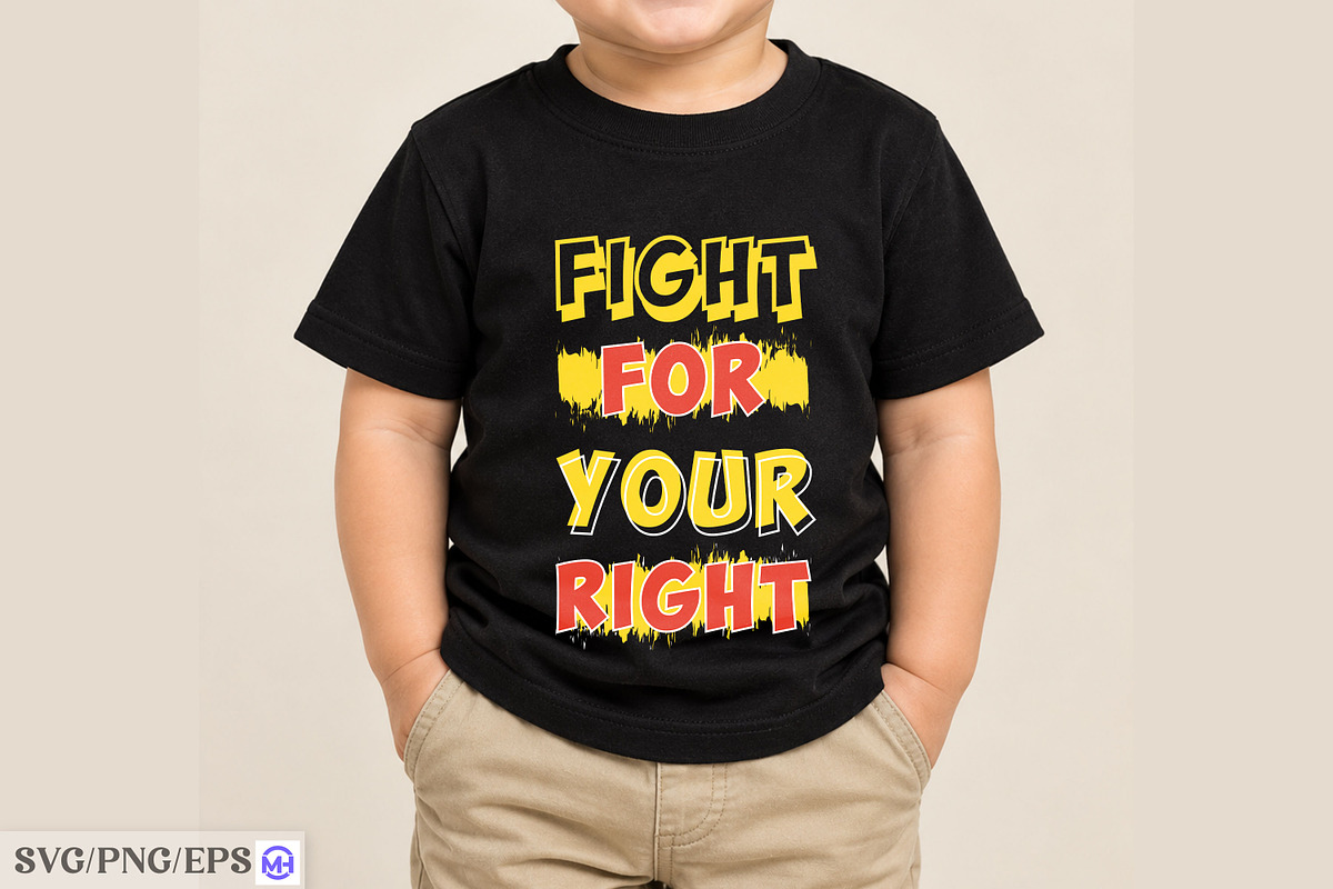 Fight For Your Right T-Shirt Design, a Seasonal Illustration by mh_arif (Photo 3 of 3)