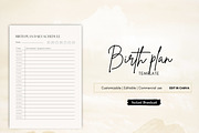 Simple Birth Plan Template, Editable, a Print Template by BrushstrokeArtGB (Thumbnail 1 of 5)
