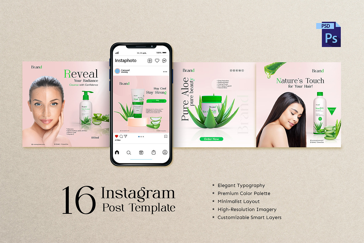 Luxury Social Media  Post Template, a Social Media Template by HOQ Advertising (Photo 1 of 7)
