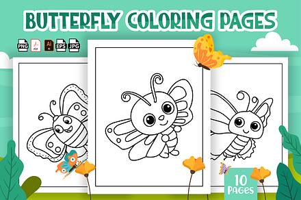 Cute Butterfly Coloring Book for Kid