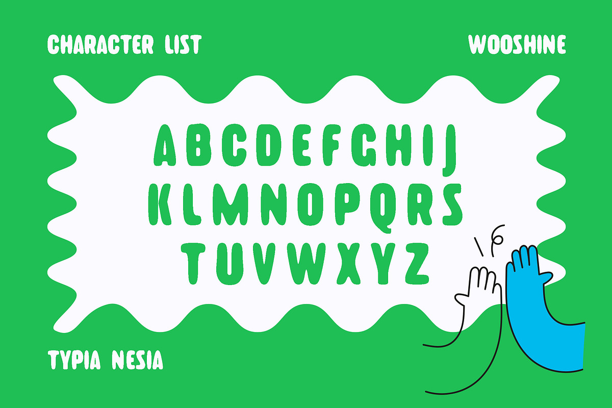 Wooshine - Fun & Bubble Sans Serif, a Sans Serif Font by Typia Nesia (Photo 4 of 11)