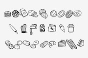 Bakery Doodle Illustration, an Object Graphic by SLAB! Design (Thumbnail 2 of 2)