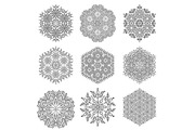 Set of Vector Snowflakes, a Decorative Illustration by FineArtStudio (Thumbnail 1 of 3)