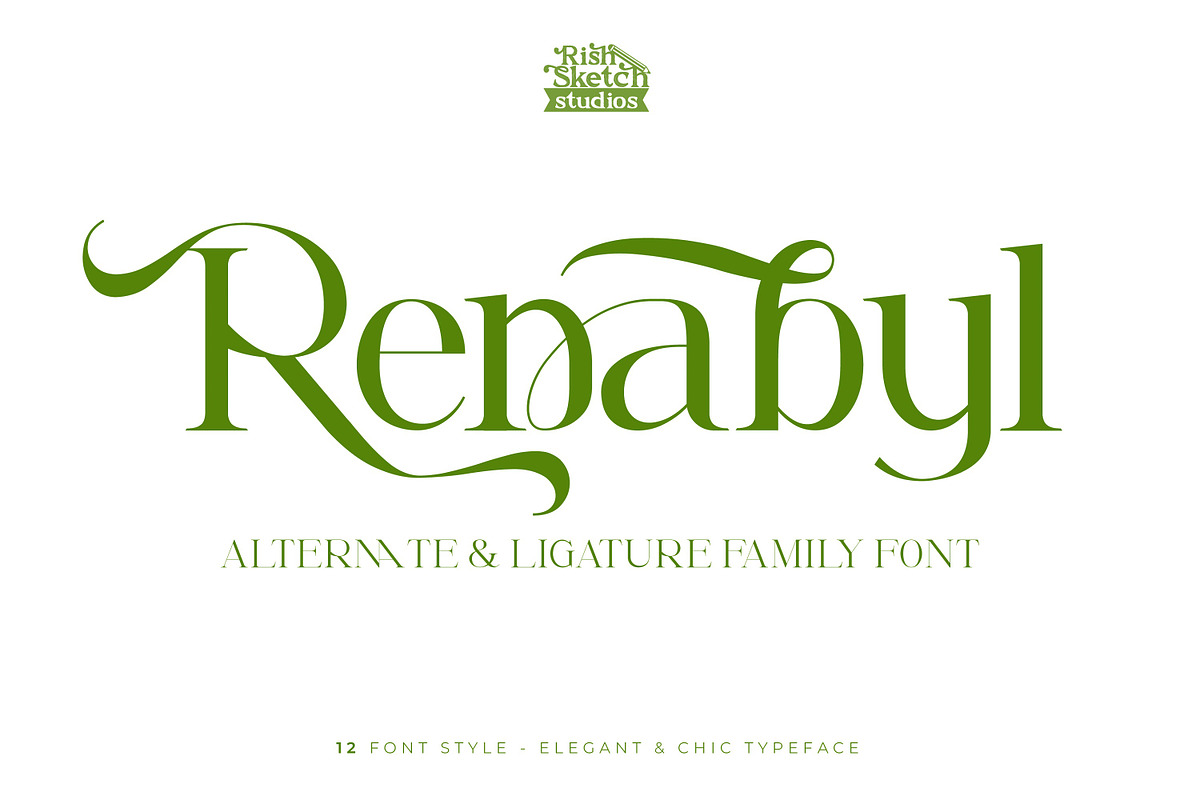 Renabyl - Serif Family Font, a Serif Font by Rishsketch (Photo 13 of 15)