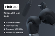 Fitlit 3D | Fitness 3D Models, an Object 3D Model by Iqonic Design (Thumbnail 1 of 6)
