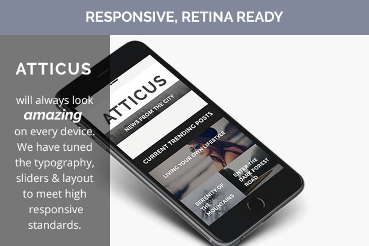 Atticus Wordpress Blog Theme, a WordPress Template by PremiumCoding (Photo 1 of 3)