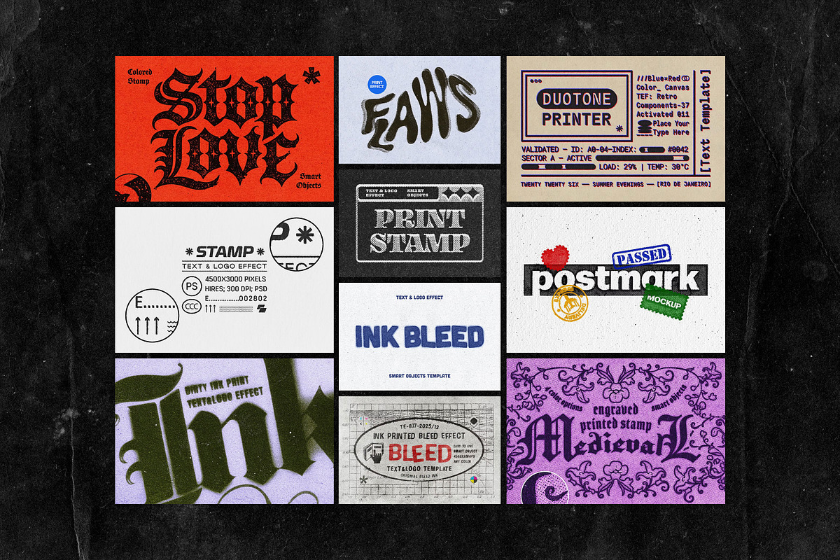 20-in-1 Print Text Effects Bundle, a Layer Style Add-On by pixelbuddha.net (Photo 3 of 23)