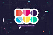 Quo Duo-Geometric display typeface, a Font by Srg® (Thumbnail 1 of 8)