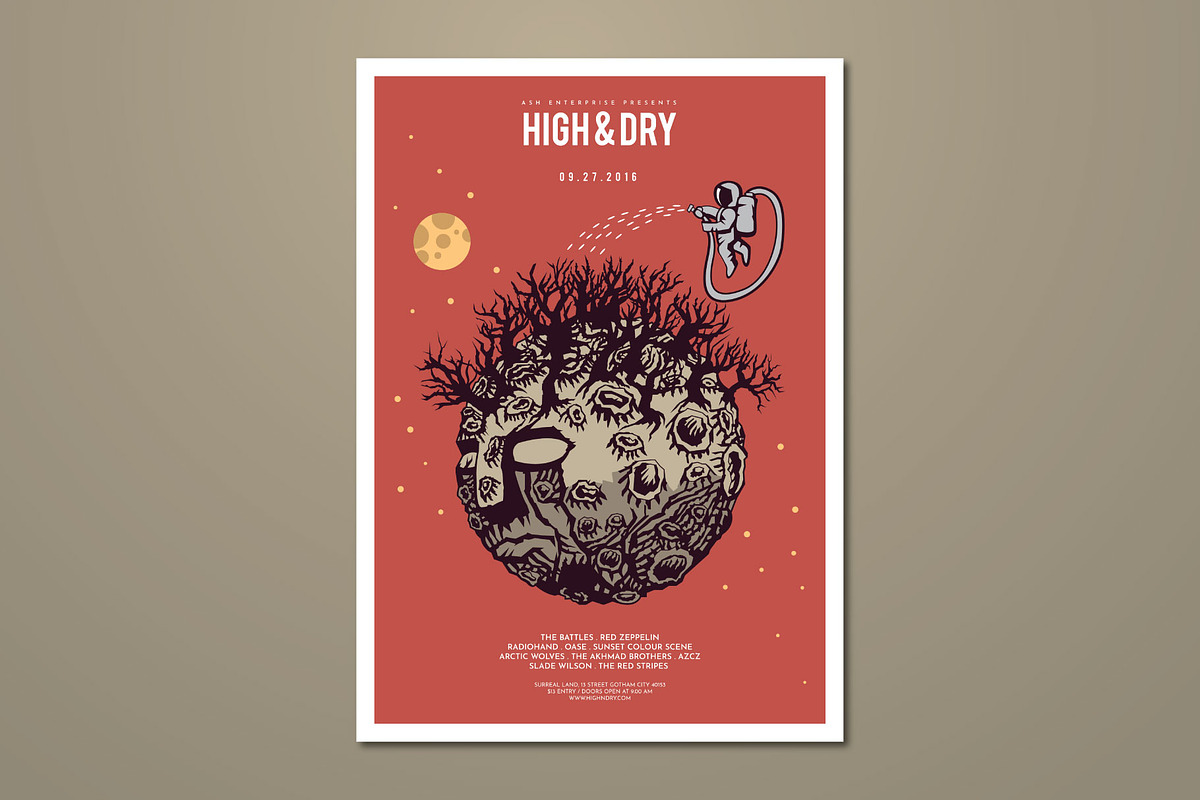 Hand Drawn Poetic Space Flyer, a Flyer Template by ashenterprise (Photo 1 of 2)