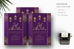 Eid Invitation Ramadhan, an Invitation Template by AQR Studio