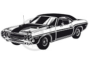 Muscle car, a Transportation Illustration by mesblanc (Thumbnail 1 of 2)