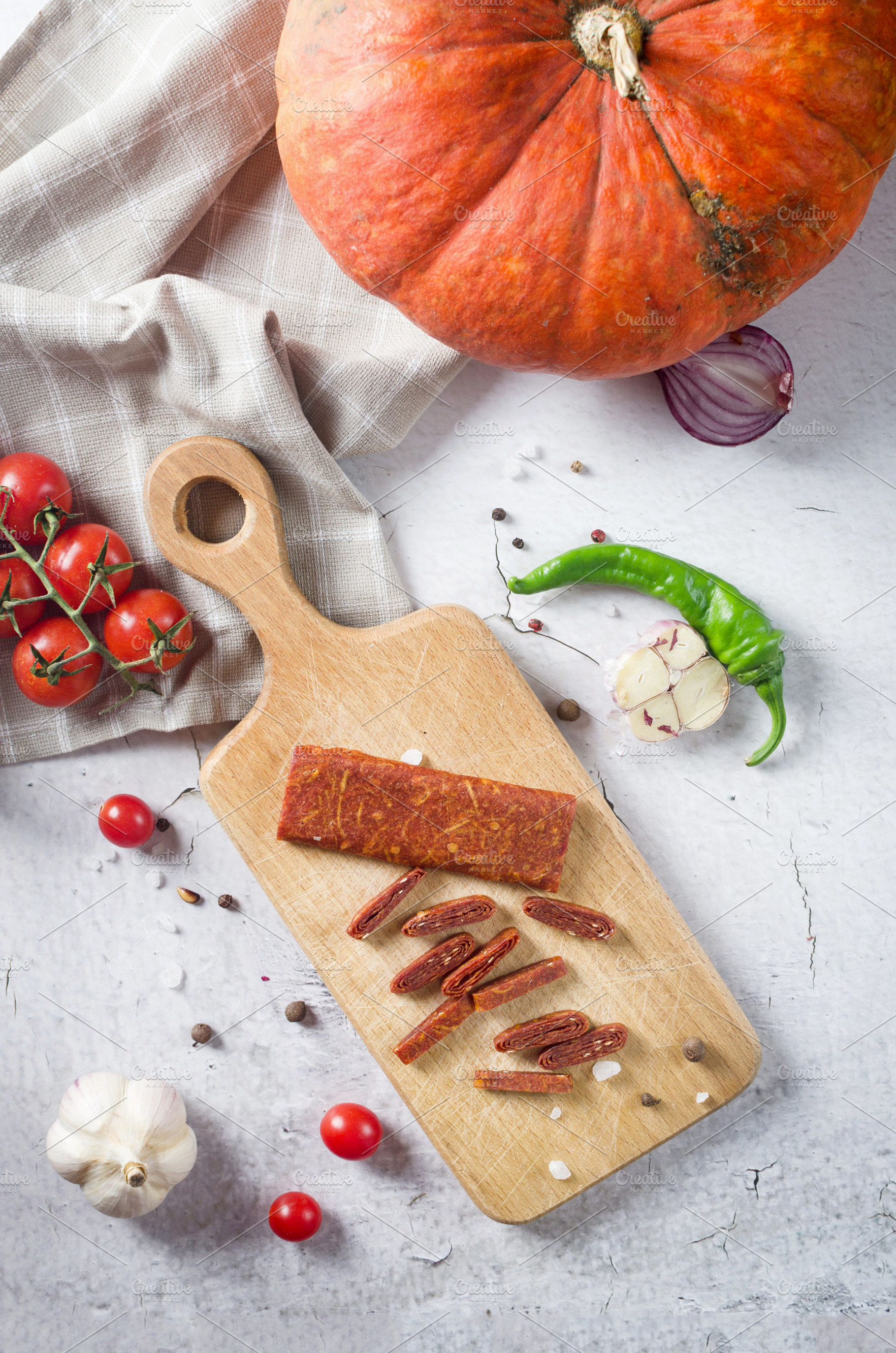 salted dried tomato pastille. Homemade savory snack., a Food & Drink Photo by vimart