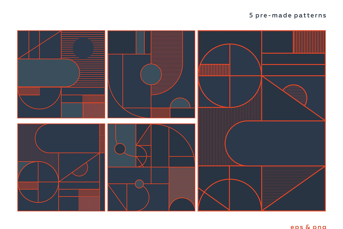 Modern geometric. Neo art deco set., a Pattern Graphic by lisa_kalev (Photo 9 of 10)