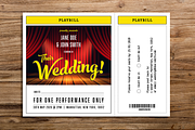 Theatre themed wedding invitation, a Stationery Template by R Whitehurst Design (Thumbnail 1 of 3)