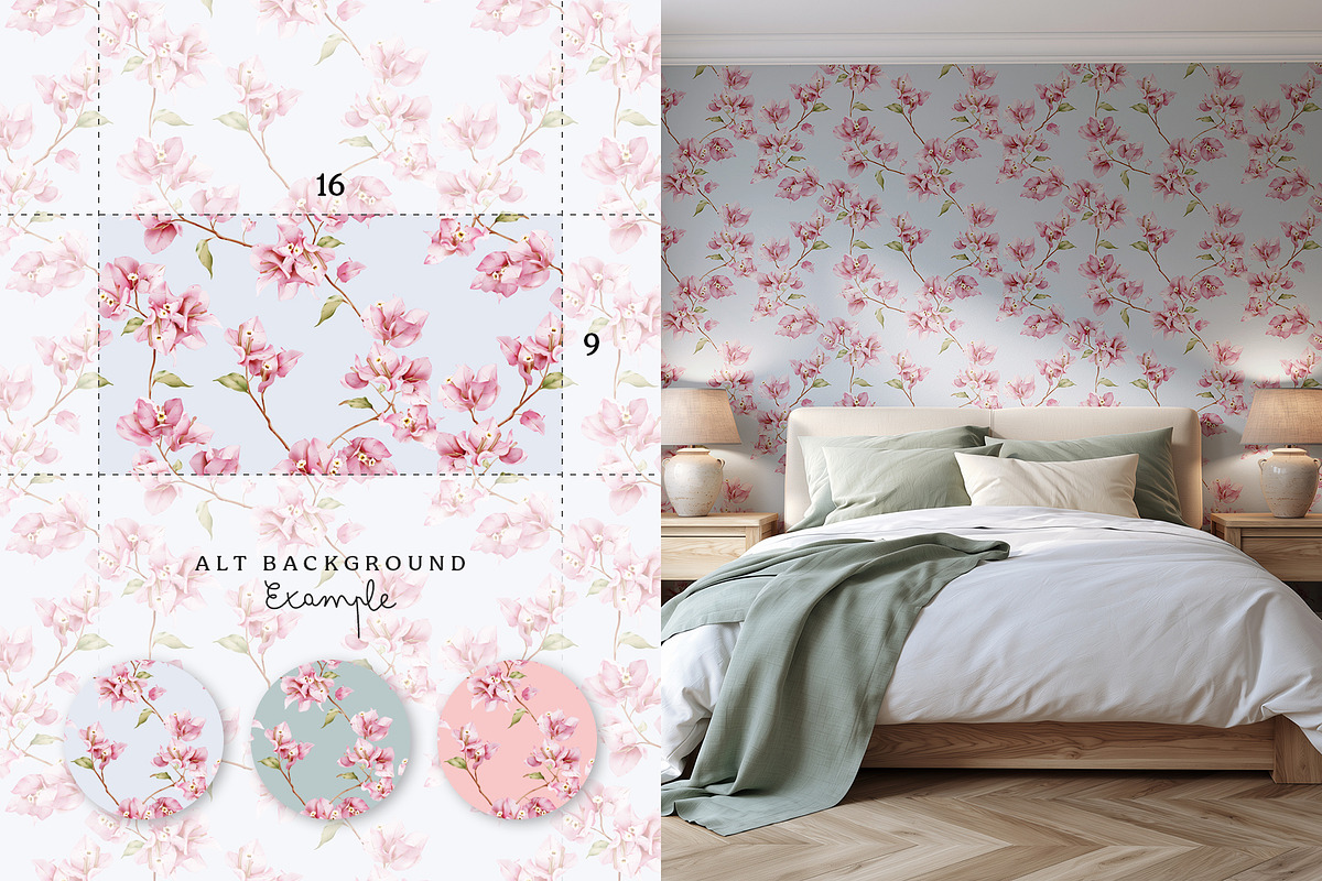 Elegant floral seamless pattern set, a Pattern Graphic by Momosama Studio (Photo 4 of 5)
