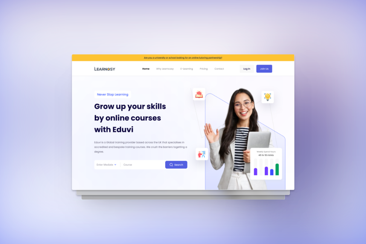Education | Corse Website Design, an UI Kit Template by IFN (Photo 1 of 3)