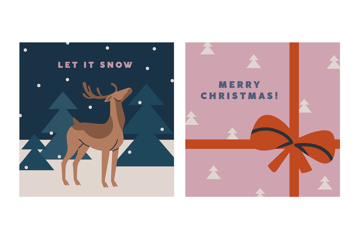 Christmas holiday card designs set, a Seasonal Illustration by Good Studio (Photo 2 of 12)