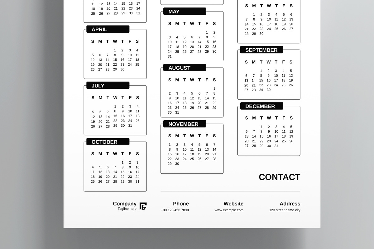 Calendar 2026 Layout Template preview 3