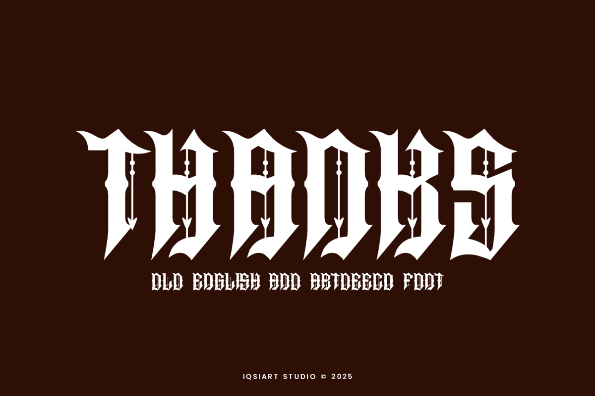 Glomos Bigmesh - Old English Font, a Blackletter Font by Iqsiart Studio (Photo 6 of 7)