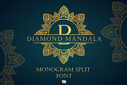 Diamond Mandala Monogram, a Symbol Font by Dm Studio (Thumbnail 1 of 8)