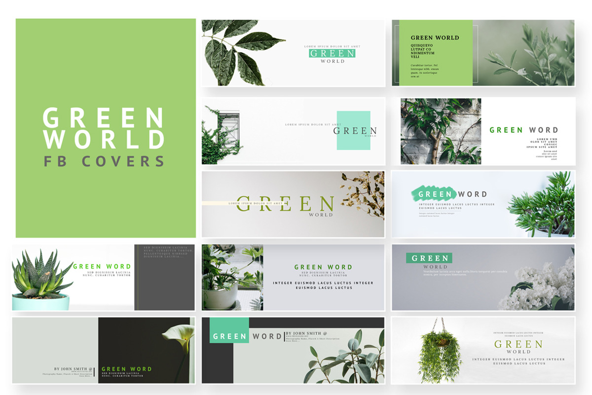 Green Word - FB Cover Pack, a Social Media Template by pmvch (Photo 1 of 3)