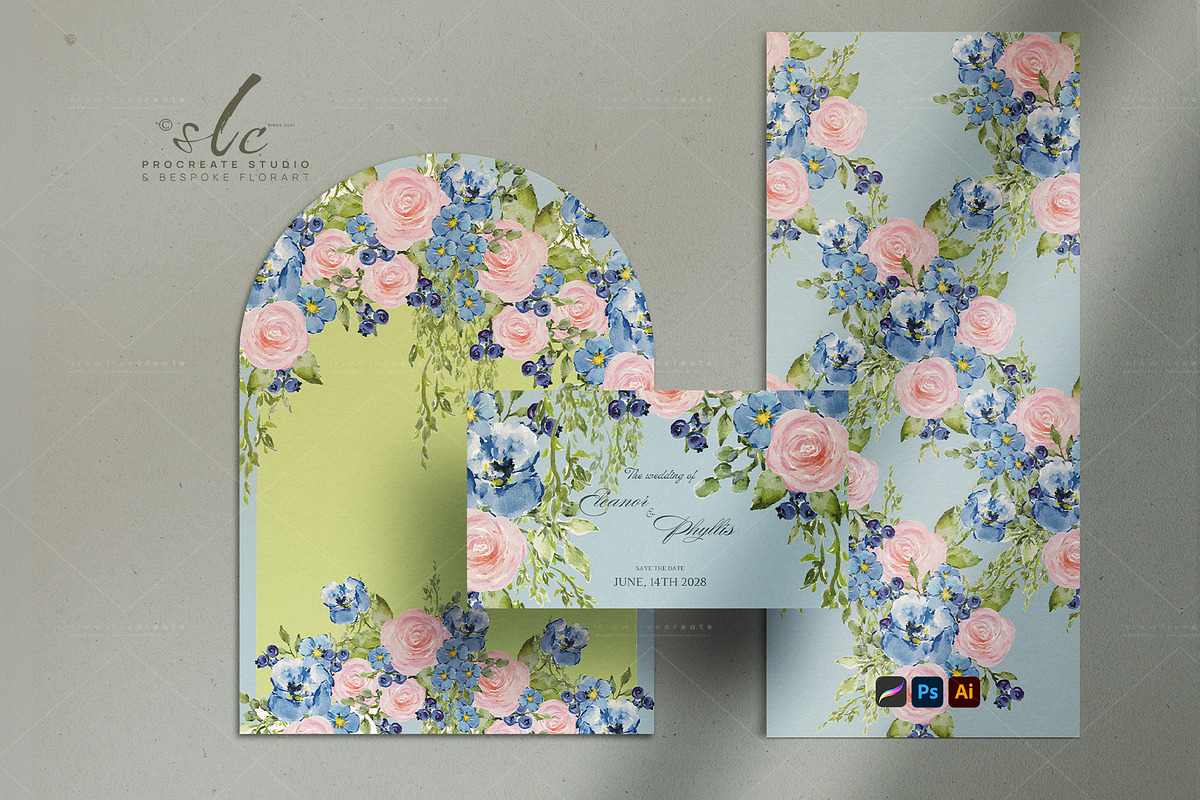 Berry Floral Watercolor Illustration, a Seasonal Illustration by slowlivecreate (Photo 4 of 6)