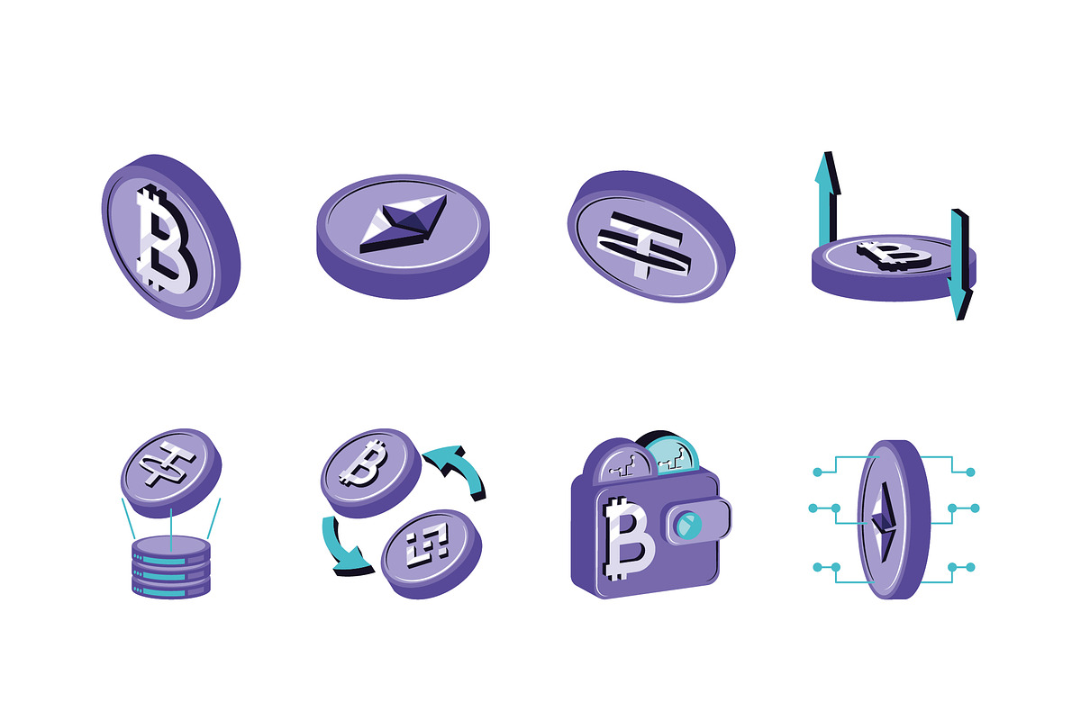Crypto Exchange Icon Set