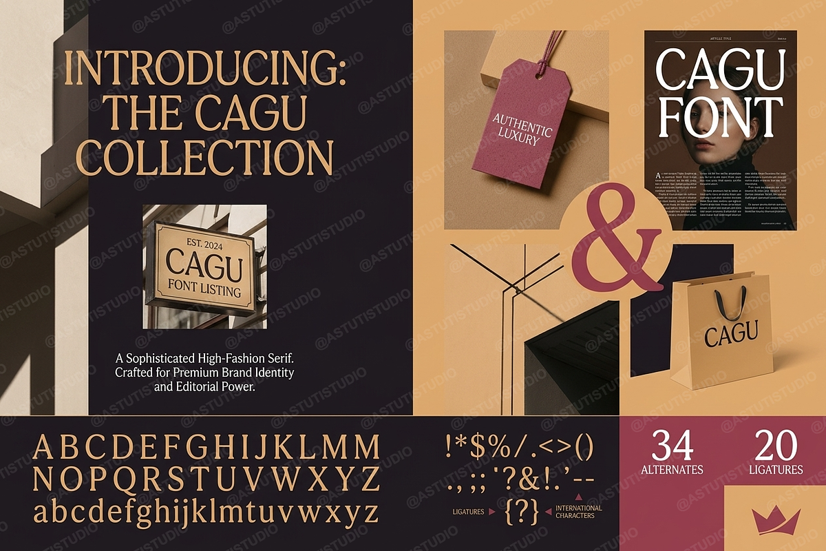 Cagu - Modern Luxury Serif Typeface, a Serif Font by Astuti Studio (Photo 21 of 25)