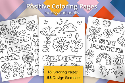 Groovy Coloring Pages Bundle