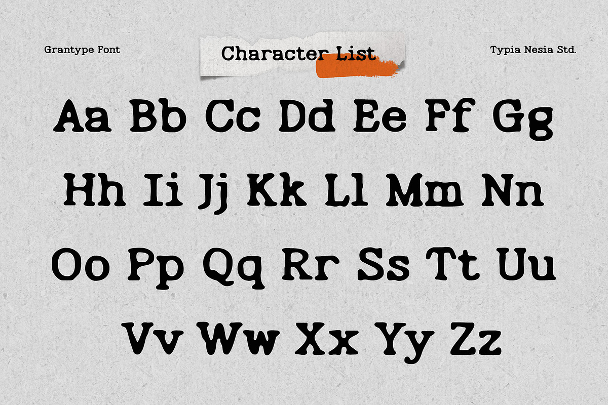 Grantype - Classic Typewriter Font -, a Serif Font by Typia Nesia (Photo 2 of 11)