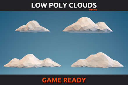 Low Poly Clouds Pack 2, an Environmental 3D Model by CreativeeArt