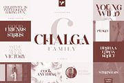 Chalga Family - 7 fonts, a Serif Font by VP Fonts (Thumbnail 1 of 14)