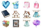 Watercolor Planner Clipart, a Seasonal Illustration by designcity5 (Thumbnail 3 of 5)