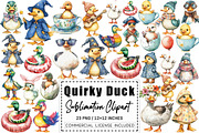 Quirky Duck Sublimation Clipart, a Graphic by CitraGraphics (Thumbnail 1 of 4)