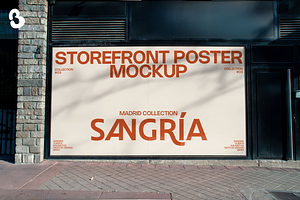 Storefront Poster Mockup PSD