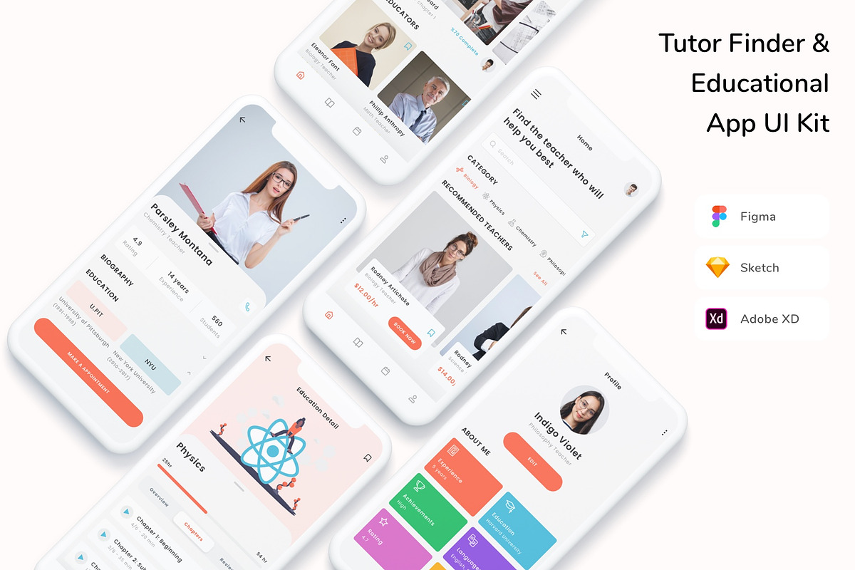 Tutor Finder & Educational UI Kit, an UI Kit Template by Betush