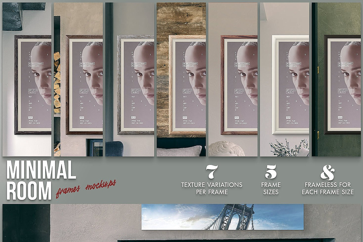 Minimal Room - Frames Mockups, a Print Template by Frisk Shop (Photo 2 of 7)