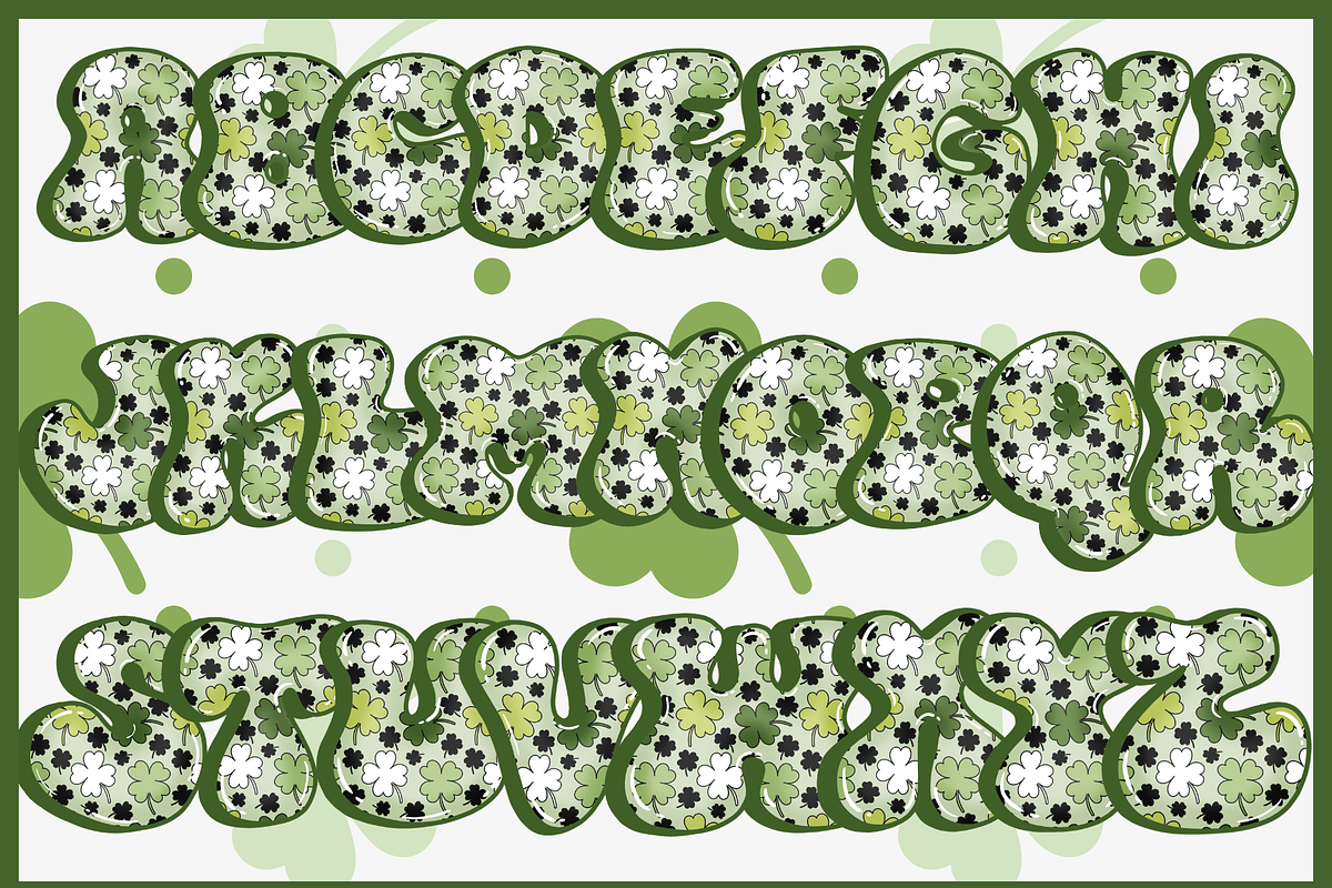 St. Patrick's Day Retro Bubble Font, a Font by It me digital art (Photo 7 of 7)