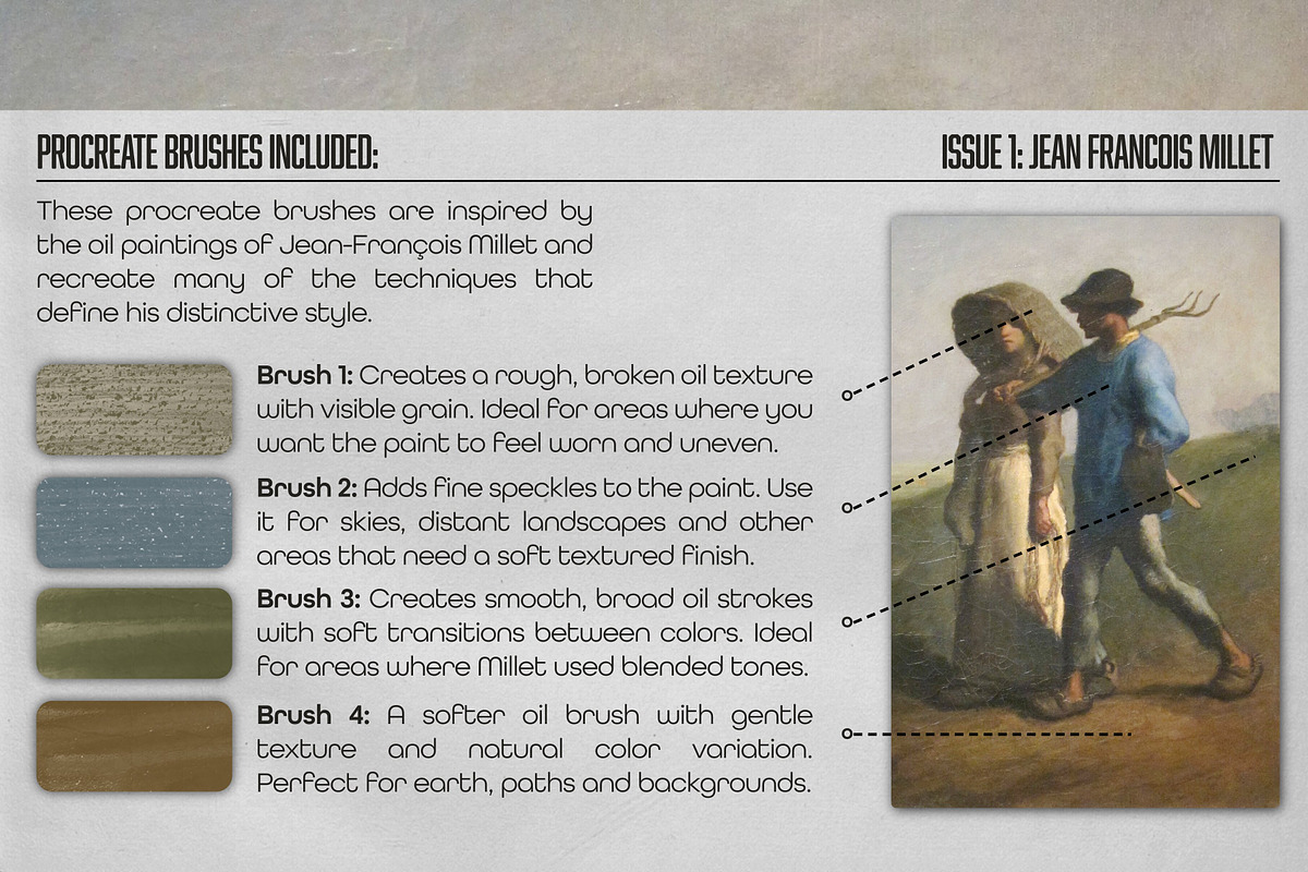 Jean-François Millet Procreate Kit, a Brush Add-On by Digi Life (Photo 3 of 8)
