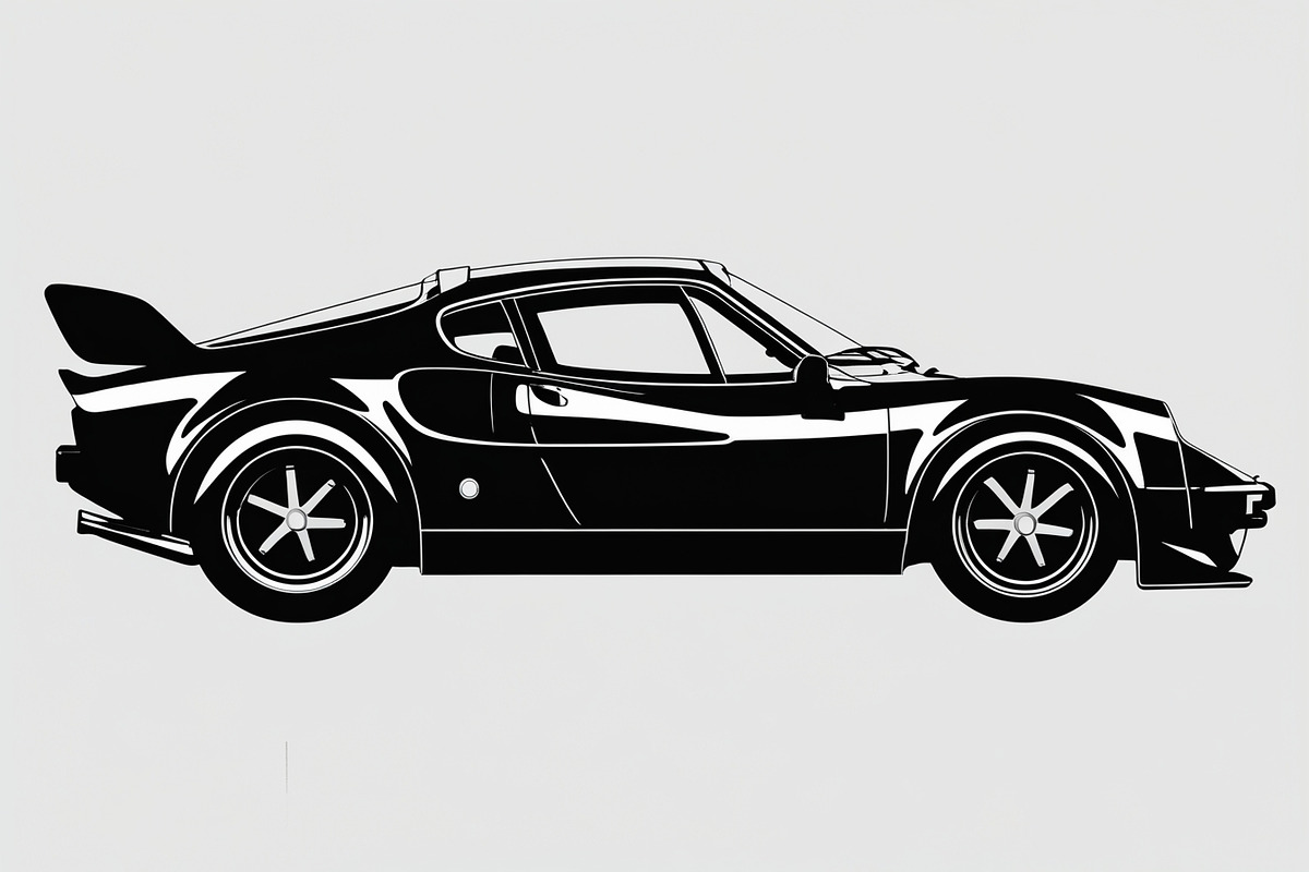 Sports Car Silhouette, an Illustration by balal (Photo 3 of 9)