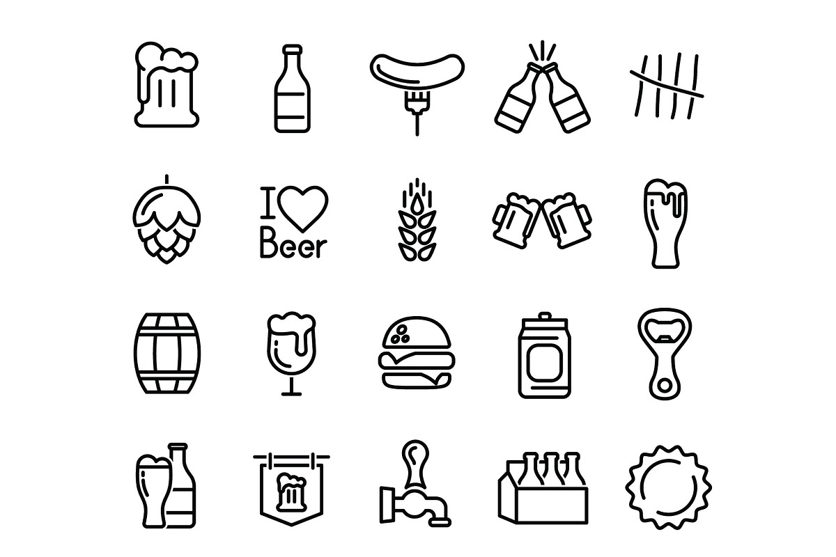 400+ outline FOOD ICONS, an Outline Icon by marusdesign (Photo 20 of 24)