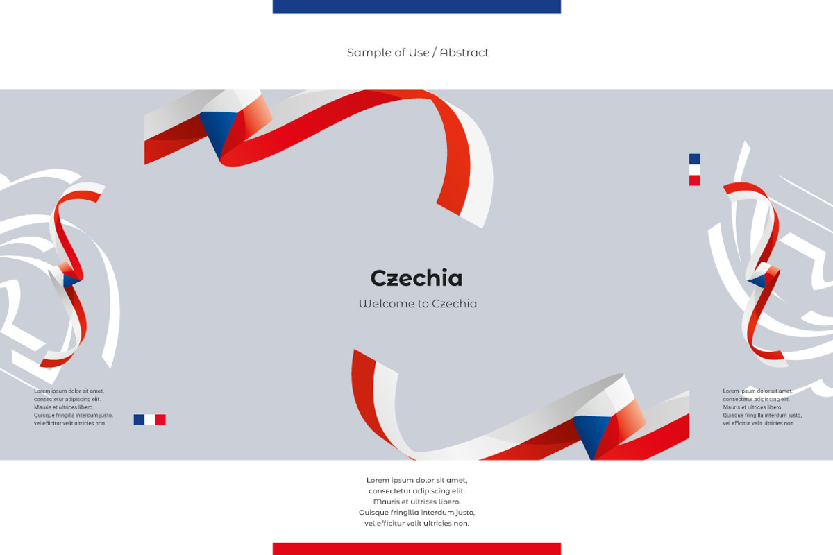 Czechia flag ribbon vector, a Templates & Theme by Simbos (Photo 9 of 9)