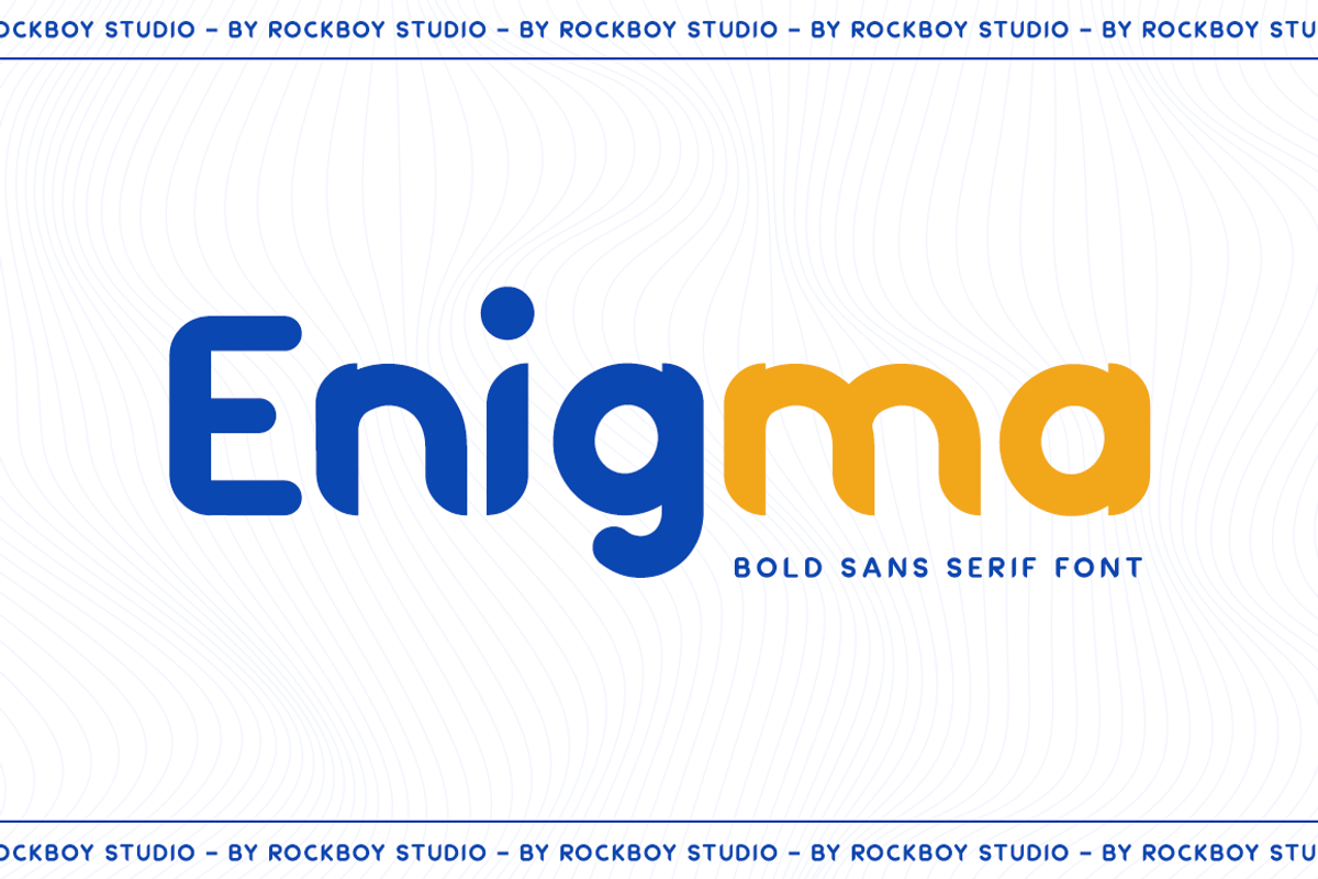 Enigma - Logo Font, a Sans Serif Font by RockboyStd (Photo 1 of 12)