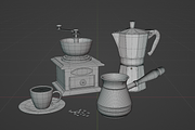 3D set of objects for making coffee., a Food & Drink 3D Model by FoxyDraw (Thumbnail 4 of 5)